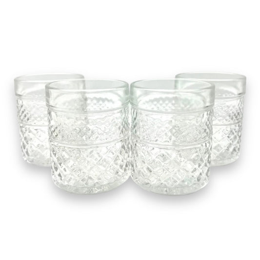 Vintage whiskey glass set of 4