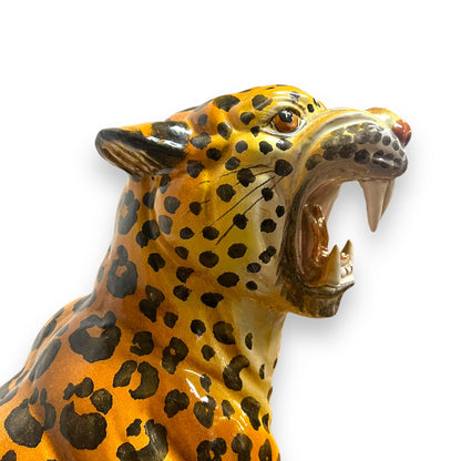 Italian Ceramic Cheetah Statue