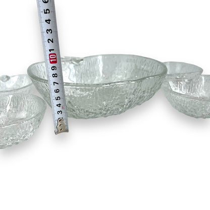 Apple Glass Bowl Set: Large Bowl & 4 Small Bowls