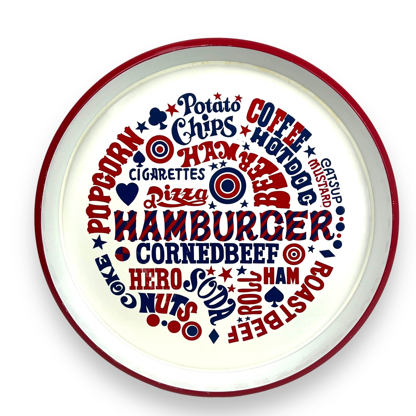 Food Words Round Tray