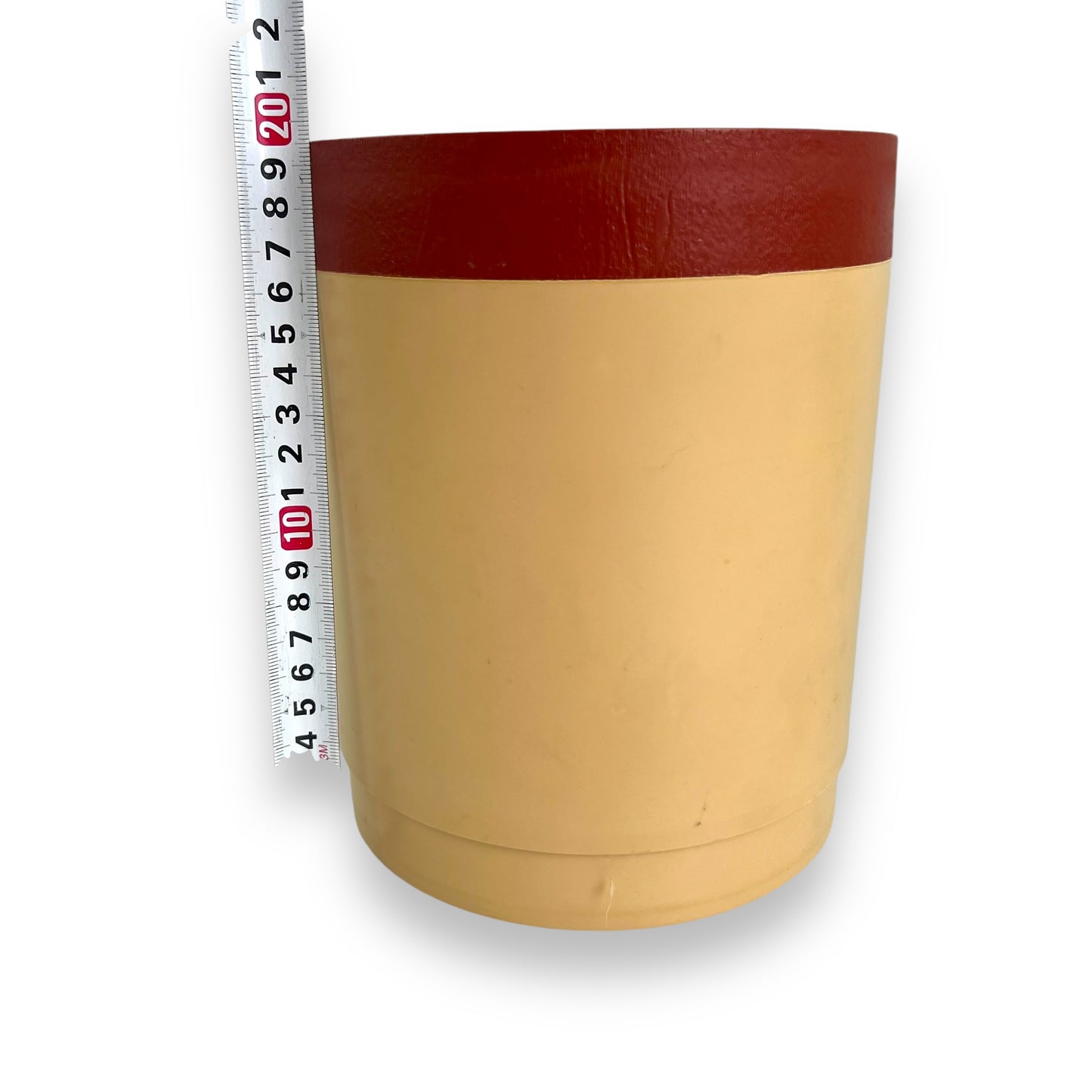 Beige & Maroon “Sugar” Plastic Canister by Willow Australia