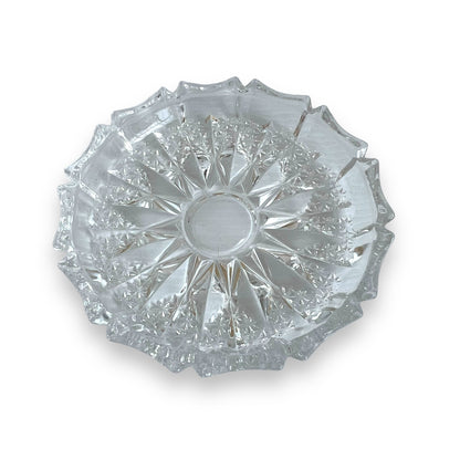 Clear glass round trinket dish