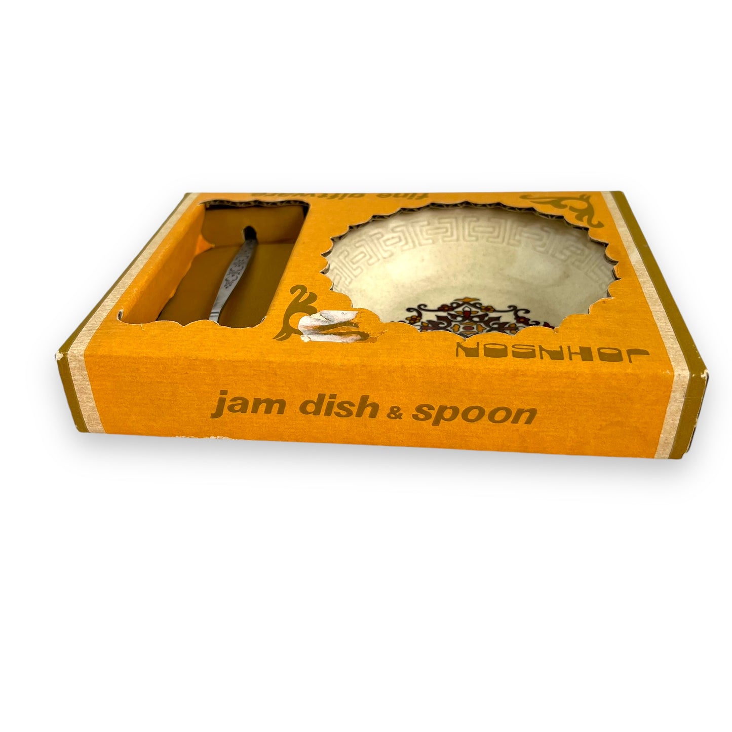 Jam Dish & Spoon Johnson Australia in Original Box Unused