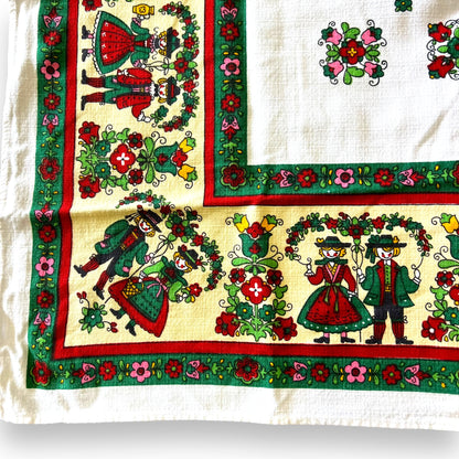 vintage Danish Style Tea towel / Table cloth Center piece