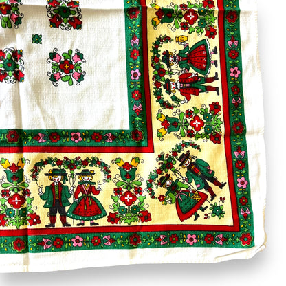 vintage Danish Style Tea towel / Table cloth Center piece