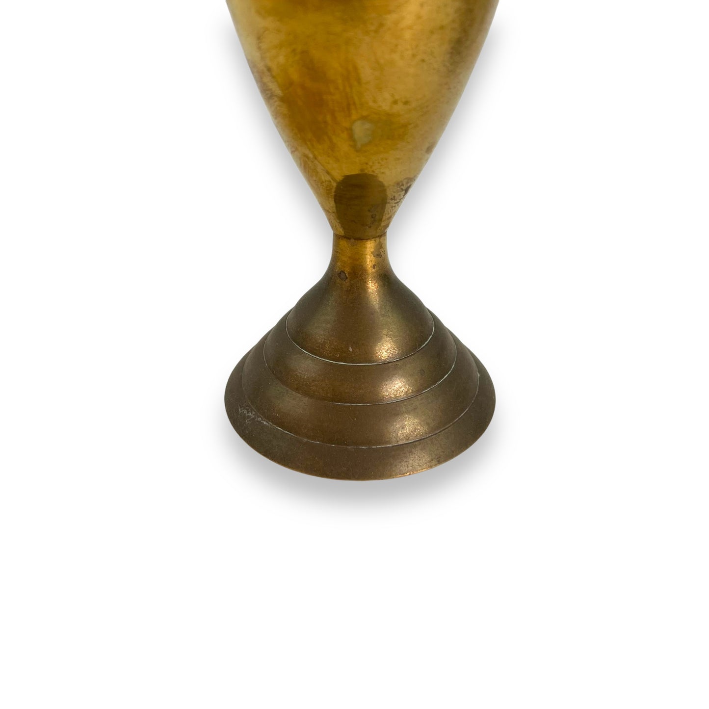 Brass vase with wavy top