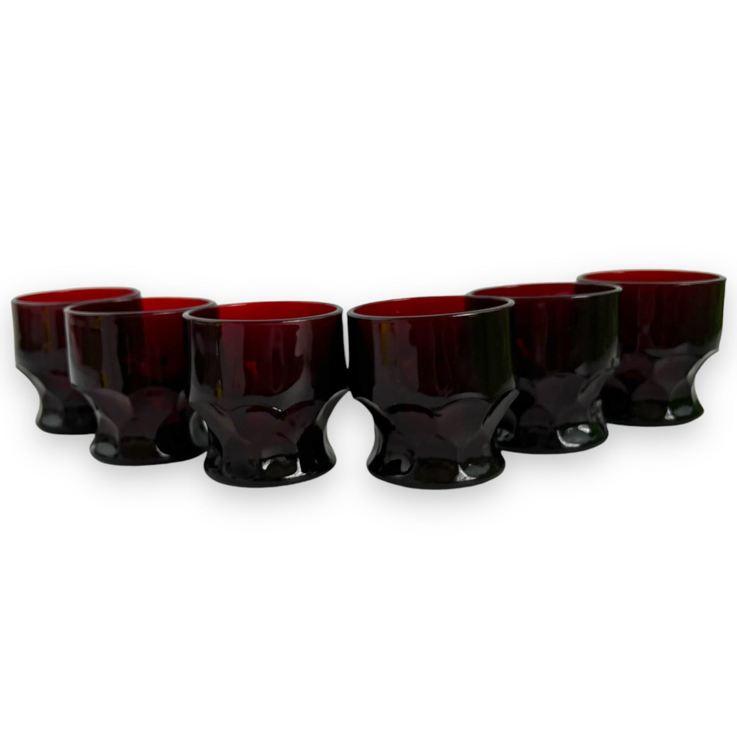 Anchor Hocking Ruby Red Georgian Glass Set of 6