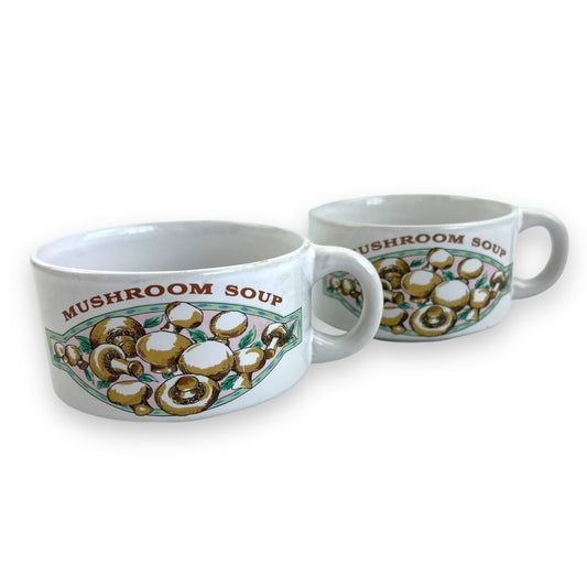 Pair of Mushroom Soup Mugs