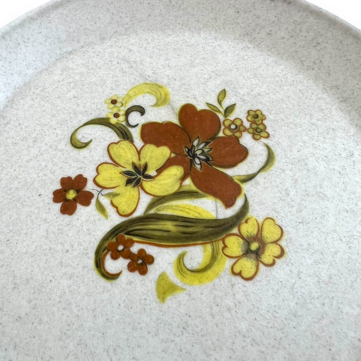 Johnson Australia Yellow & Brown Flower Side Plate Set of 2