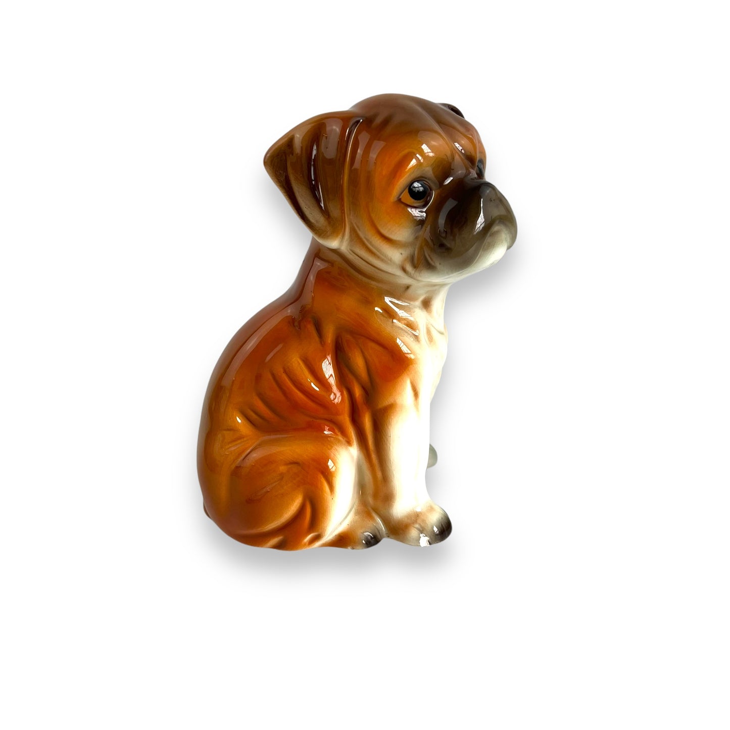 Boxer Dog Ceramic Statue