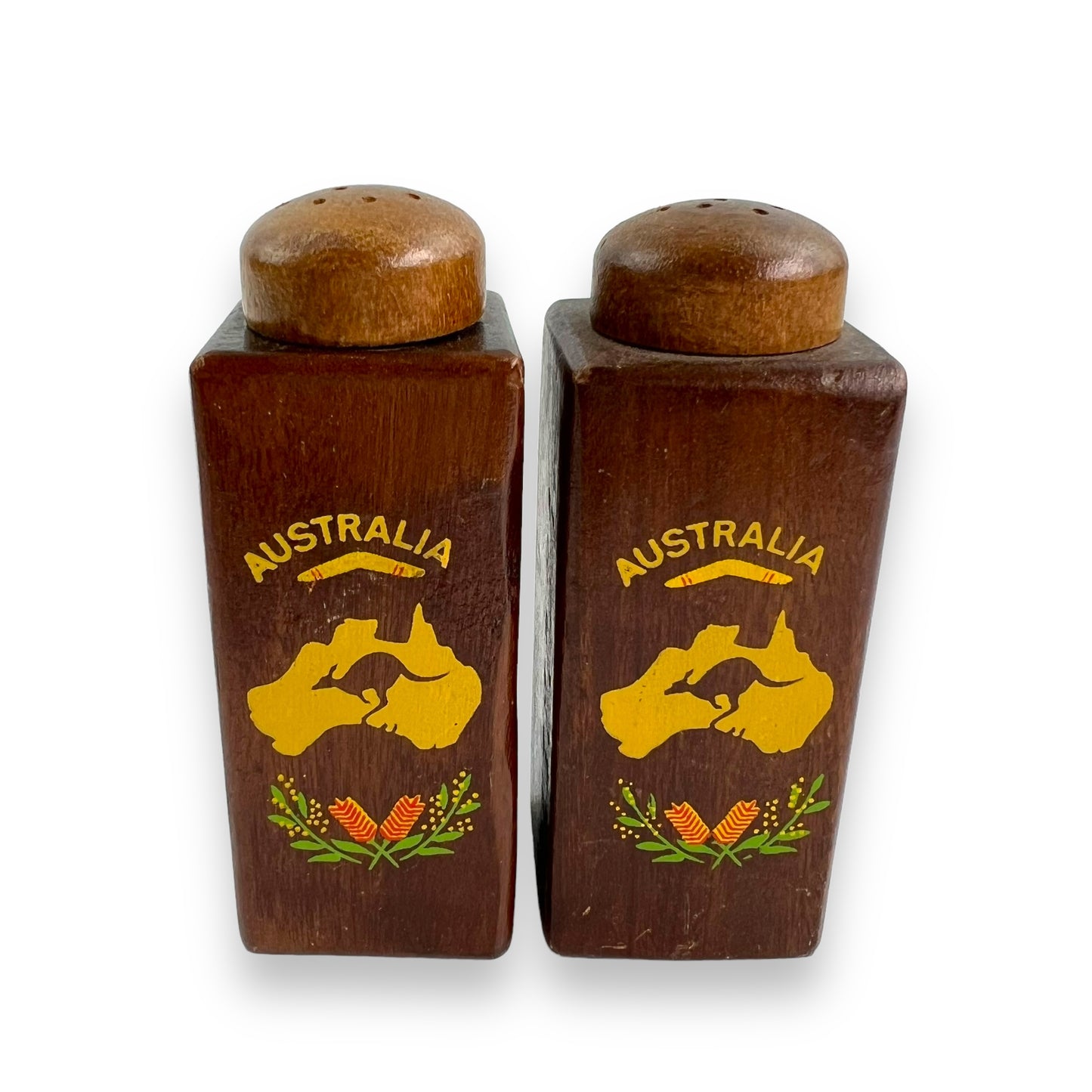 Australia Wooden Salt & Pepper Shaker Set