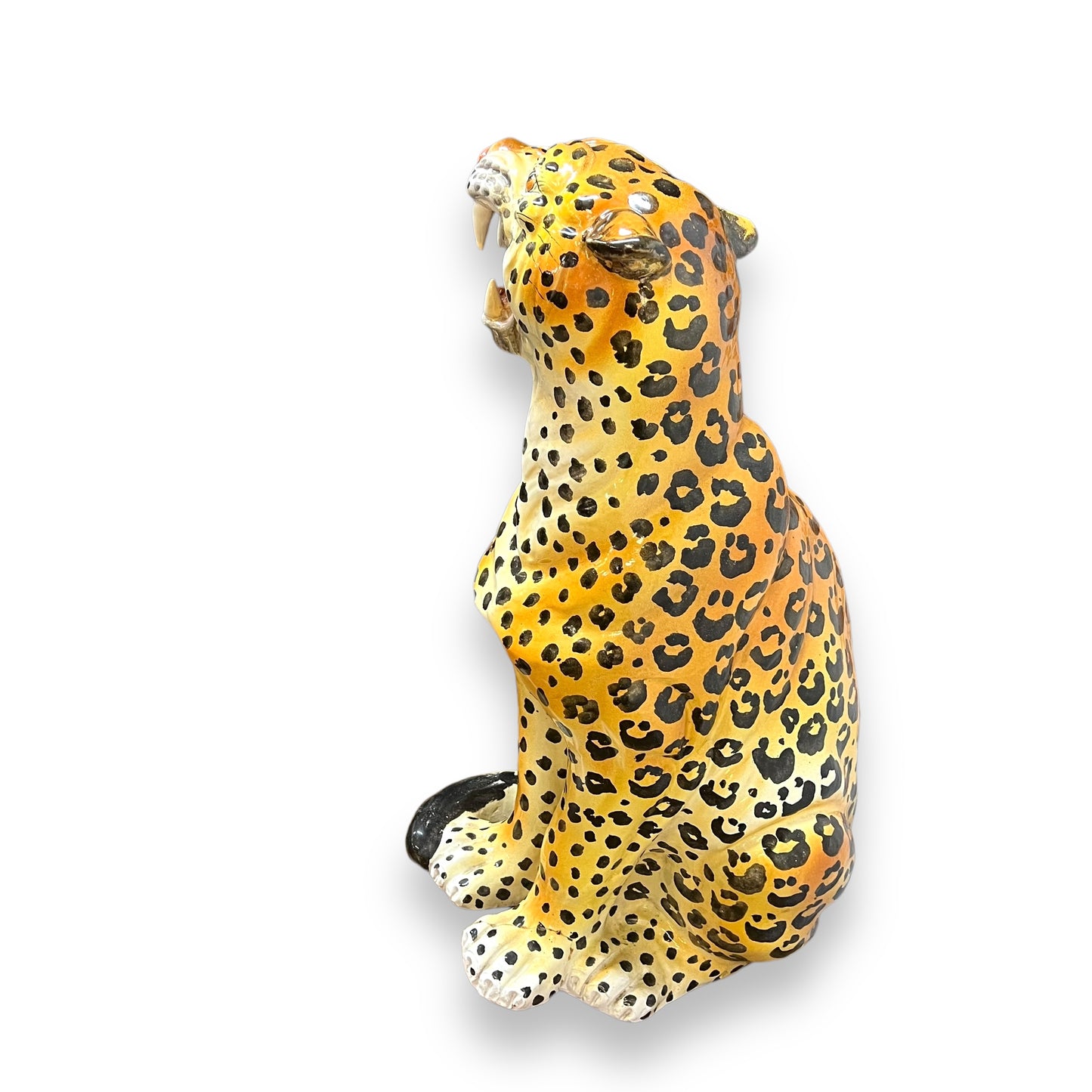 Italian Ceramic Cheetah Statue