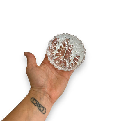 Clear glass round trinket dish