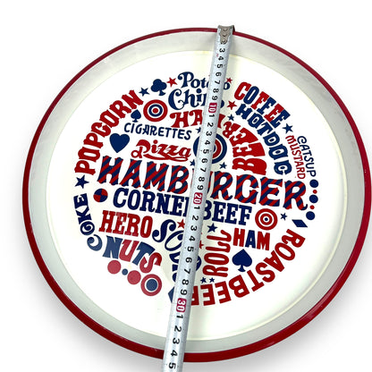 Food Words Round Tray