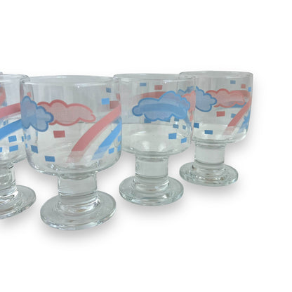 Pink and Blue Cloud Glass Set of 6