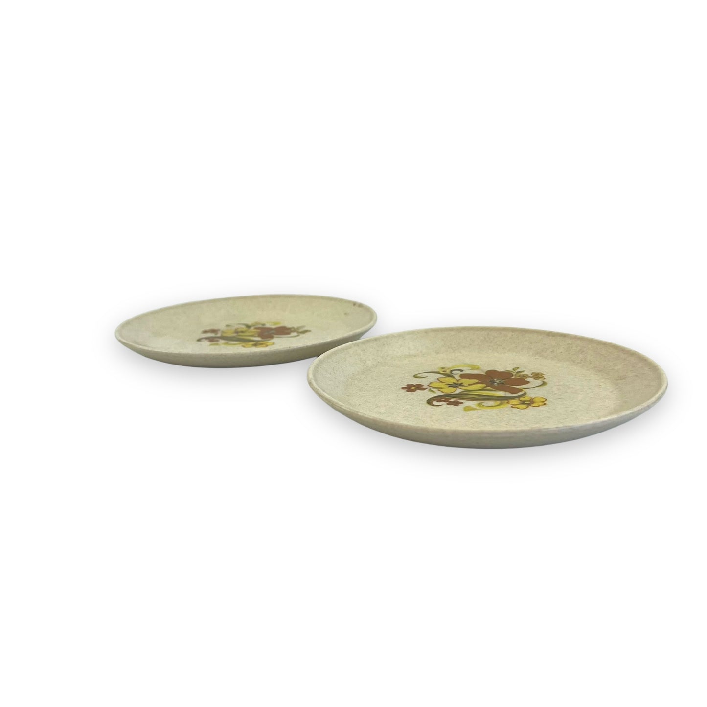 Johnson Australia Yellow & Brown Flower Side Plate Set of 2