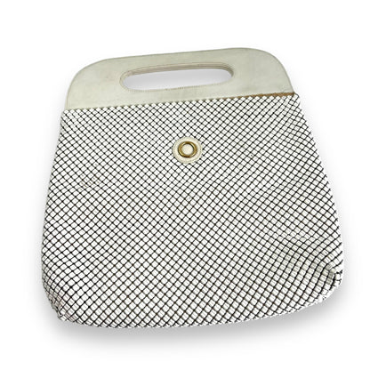 Oroton Top Handle White Mesh Bag