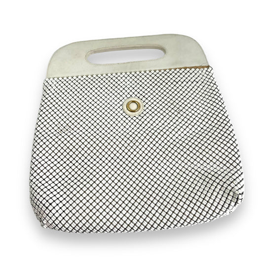 Oroton Top Handle White Mesh Bag