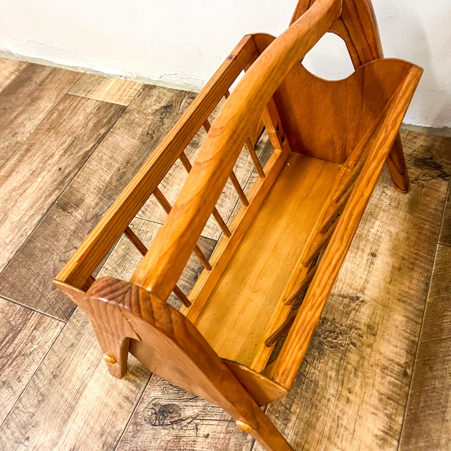 Mid Century Wooden Magazine Rack