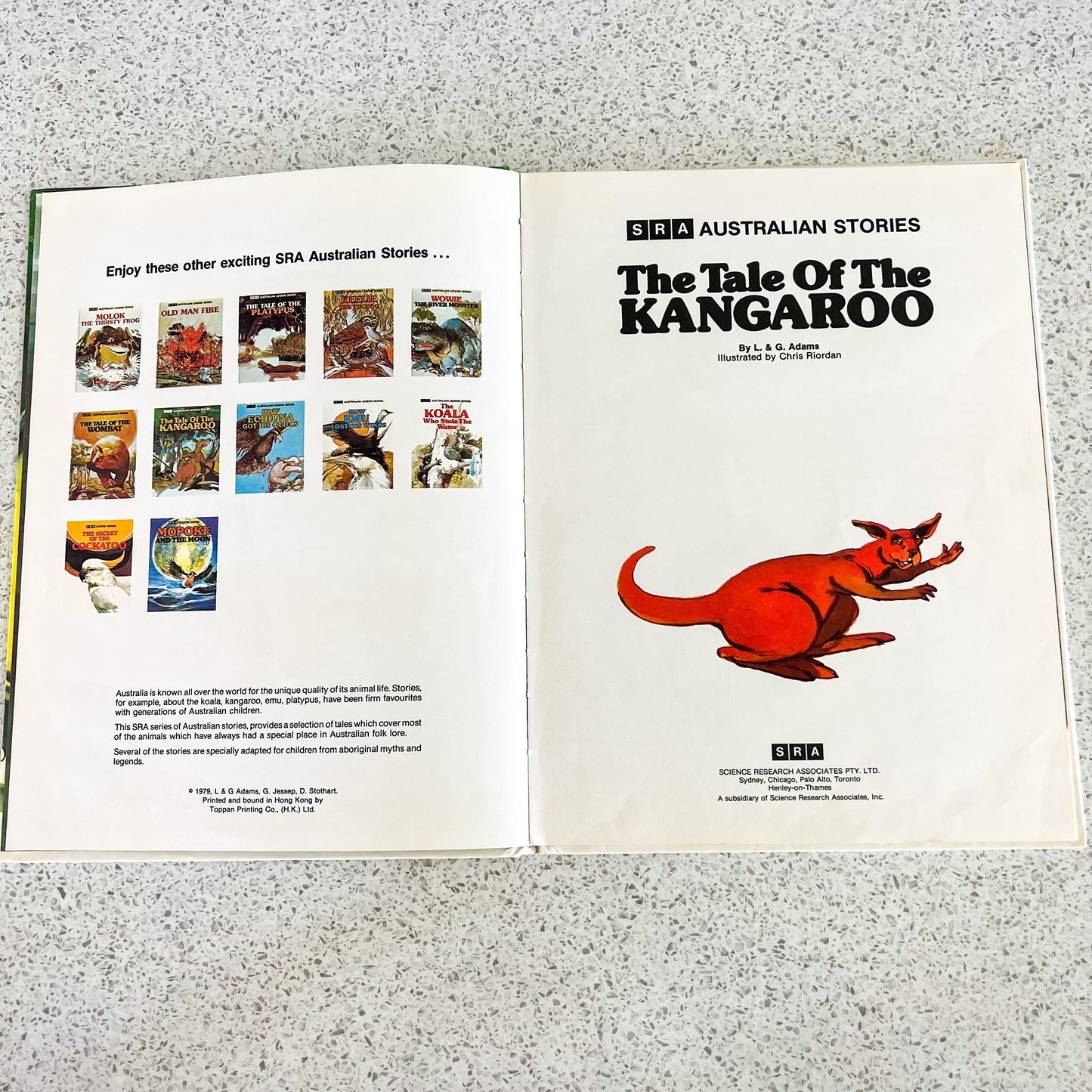 The tale of the kangaroo by L.G Adams 1979 Childrens Book