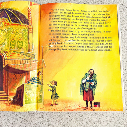 PINOCCHIO Illustrated hard cover children’s book 1972