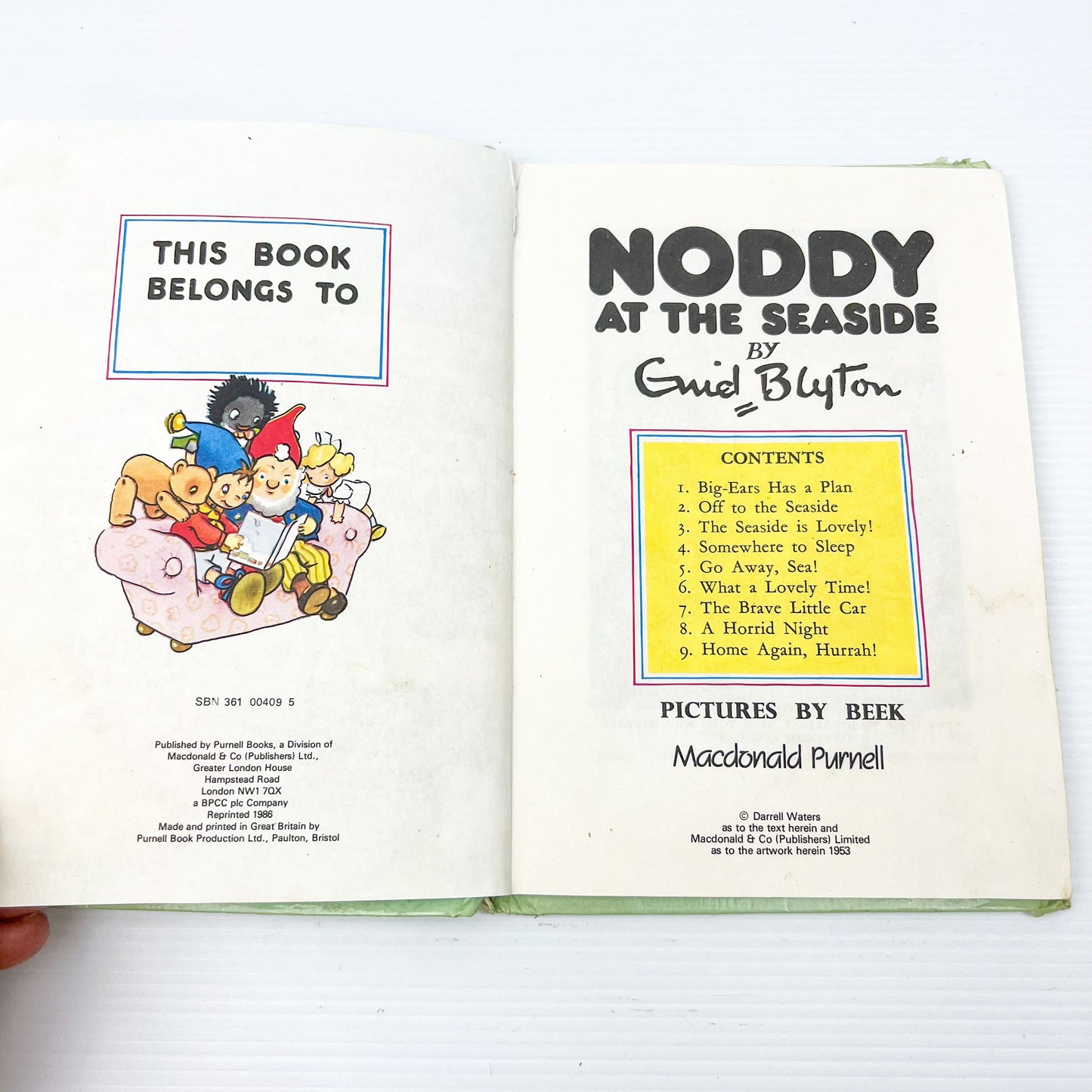 Enid Blyton “Noddy at the Seaside” children’s book